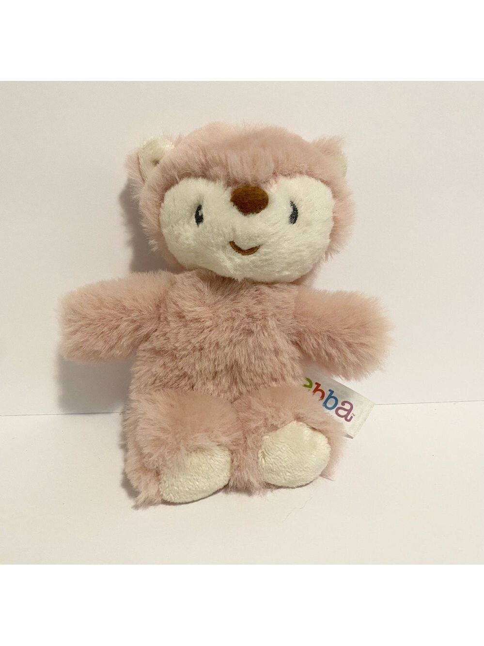 Ebba Aurora Pink Fox Baby Plush Rattle Stuffed Animal Lovey Soft Girl 6” Toy